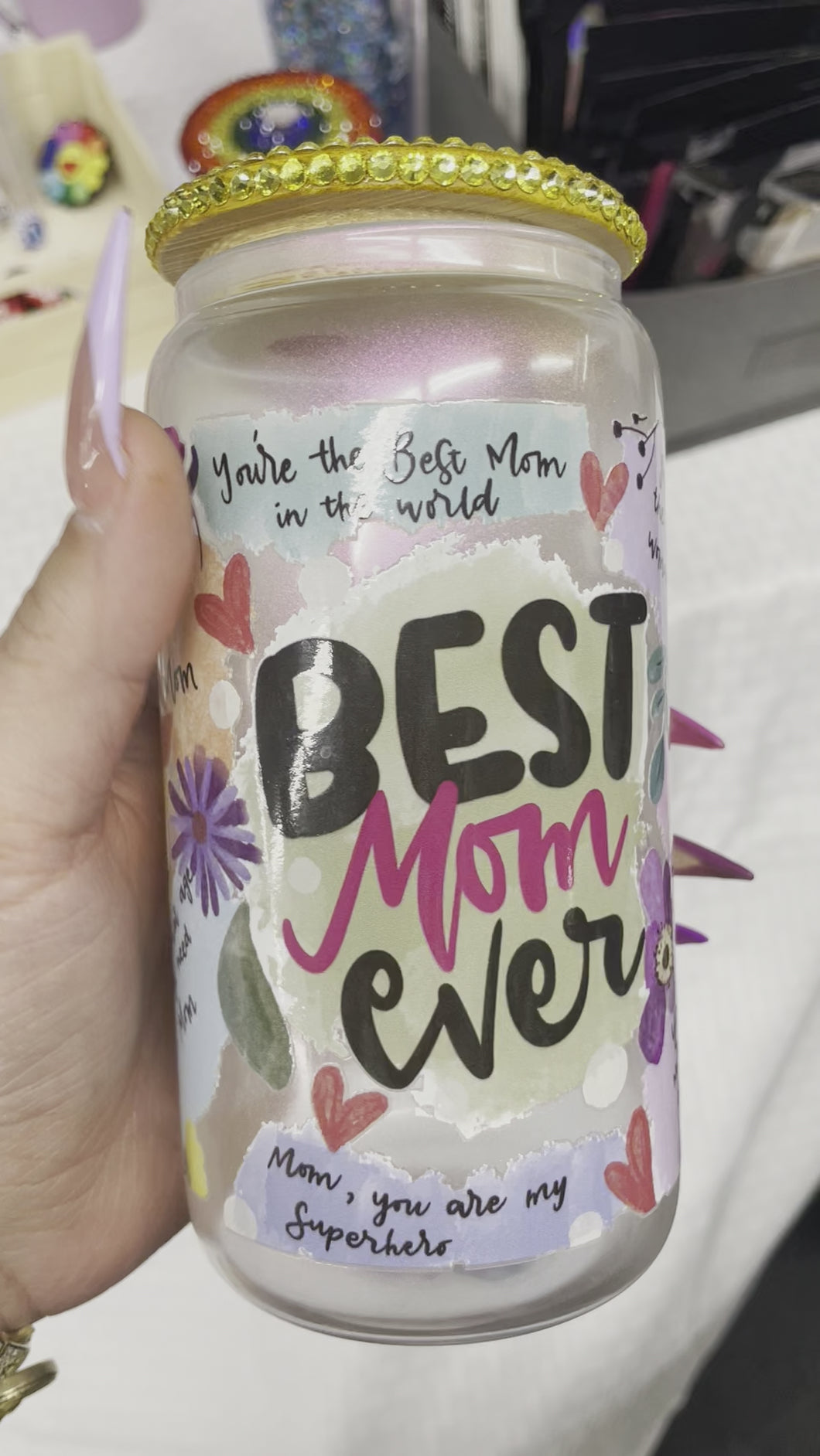 Best mom ever Glass Can